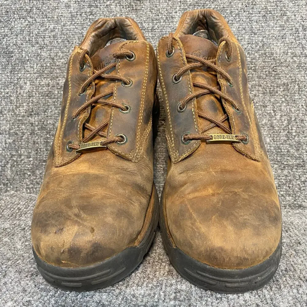 Danner Terra Force Brown Leather Gore Tex Hiking Boots Mens 10 Waterproof Shoes
